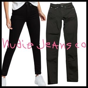 New Nudie Jeans Co Ever Black Hightop Tilde Skinny Jeans (29x32)